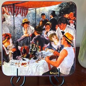 Luncheon of the Boating Party Renoir Art Square Plate